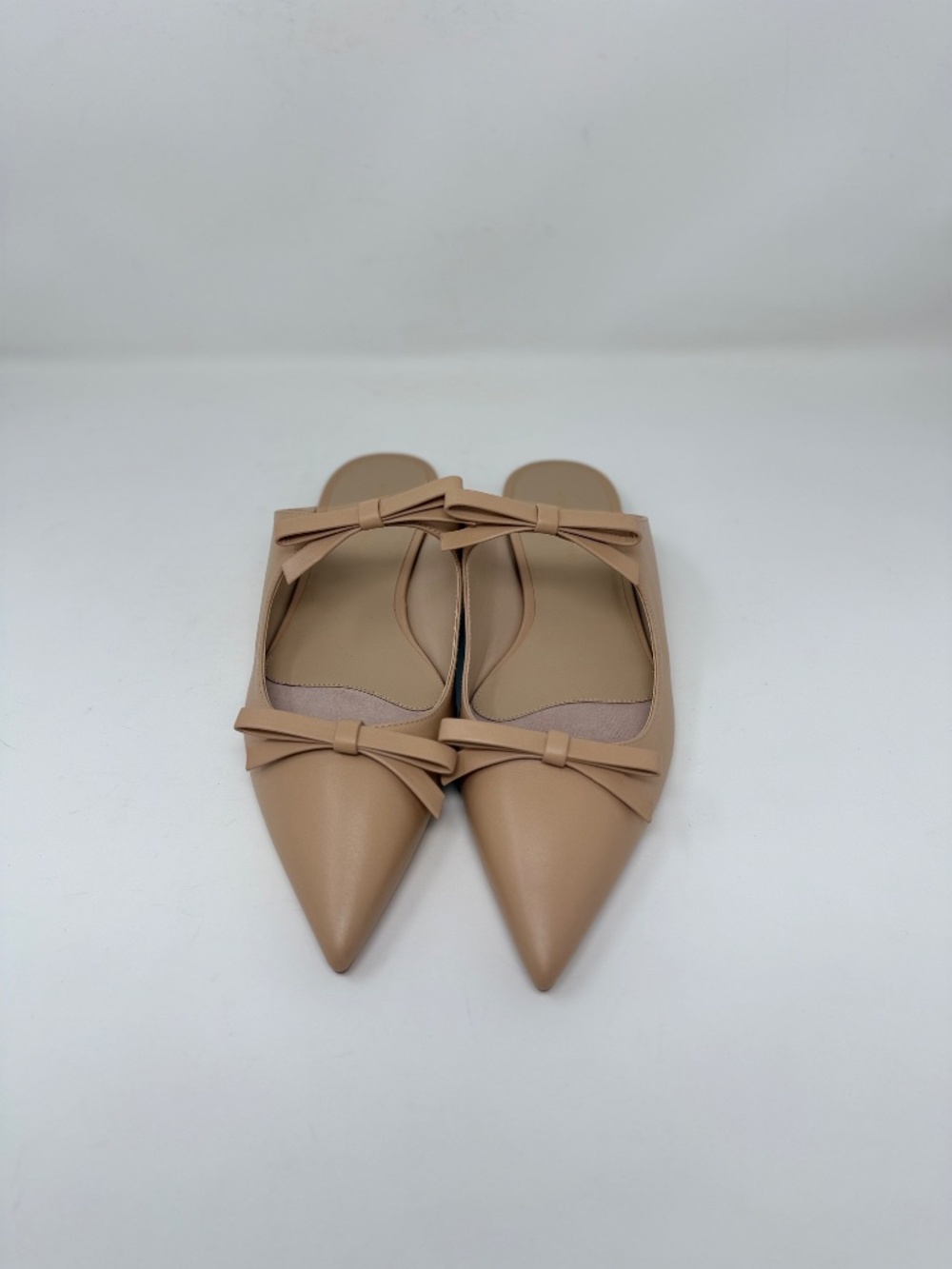 New Stuart Weitzman Reese Flat Slide Golden Beige Sz 9.5 - Picture 8 of 13